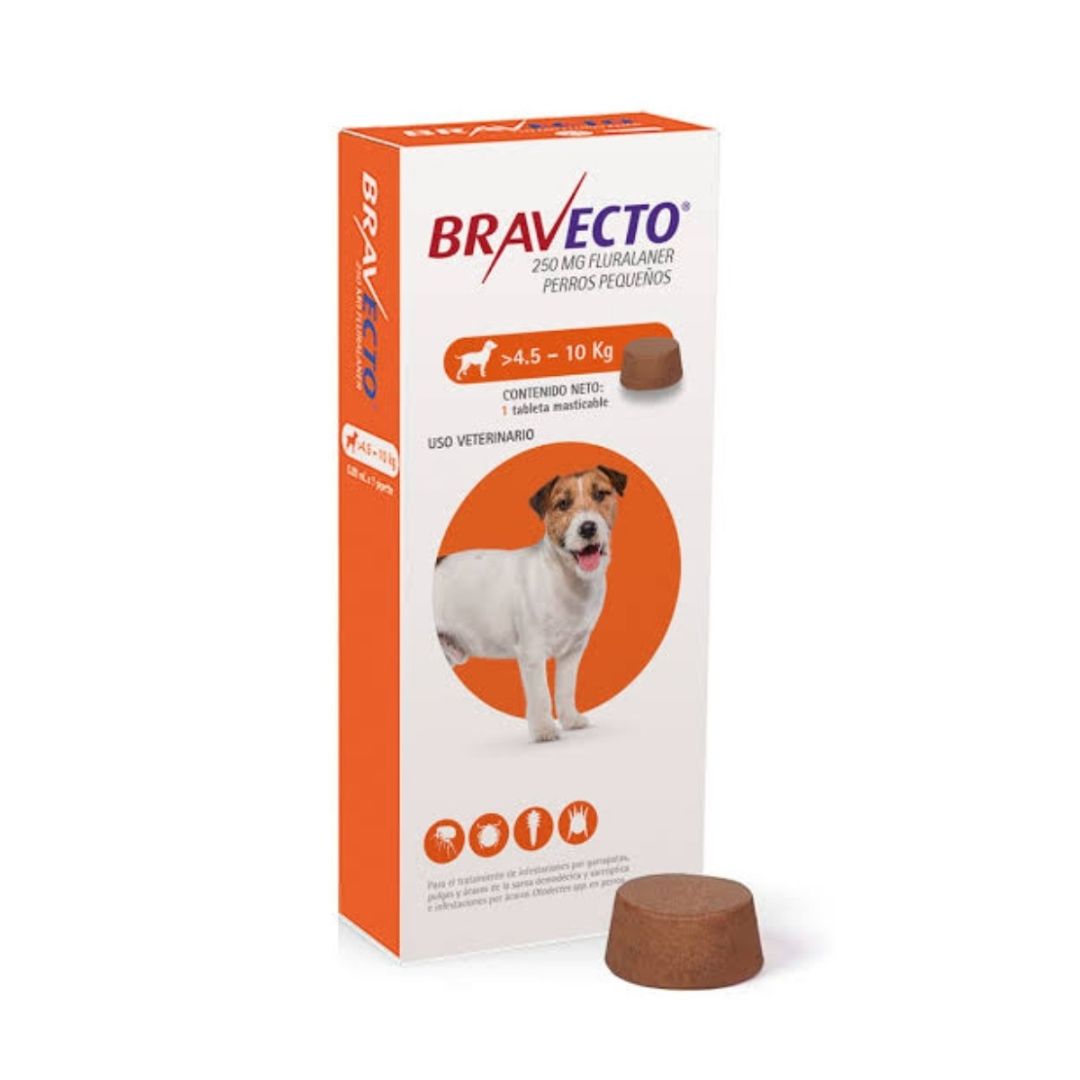 BRAVECTO 3 MESES 4.5 - 10 KG TAB 250 MG