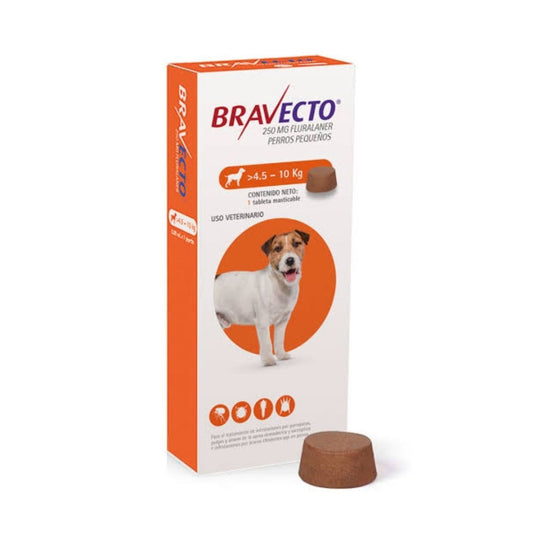 BRAVECTO 3 MESES 4.5 - 10 KG TAB 250 MG
